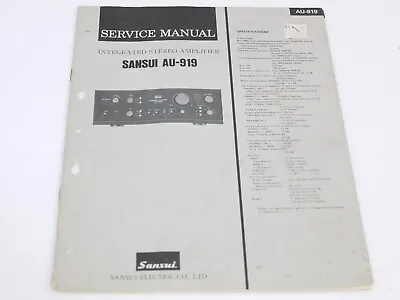 Kaufen ORIGINAL SANSUI AU-919 Service Manual • 59.90€