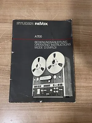 Kaufen Original Revox A700 Bedienungsanleitung • 25€
