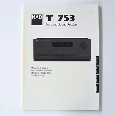 Kaufen Original NAD T 753 Surround Sound Receiver Owner's Manual / Bedienungsanleitung • 19€
