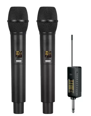Kaufen E-Lektron U-2 Universal Doppel Funkmikrofon System Set UHF Mit Plug-In Empfänger • 54.99€