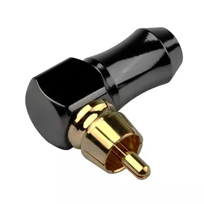 Kaufen Hochwertiger Cinch Rechter Winkel Stecker Kupfer Audio Video Stecker Adapter • 5.57€