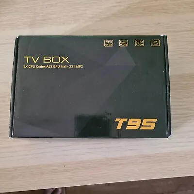 Kaufen  T95 Android 10.0 TV Box 4GB 64GB Quad Core HD 6K HDMI Sport |Filme |TV Shows  • 155.63€