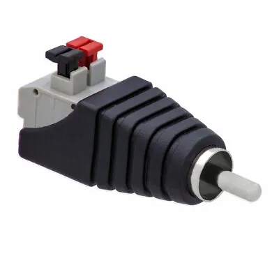 Kaufen Cinch RCA-Stecker Adapter > Terminal Block 2 Pin Druck Klemmen Kabel Verstärker • 6.99€