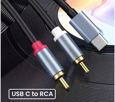 Kaufen USB-C Auf Chinchkabel 2x RCA Cinch Stecker Audio Stereo Y Splitter Adapterkabel • 12.99€