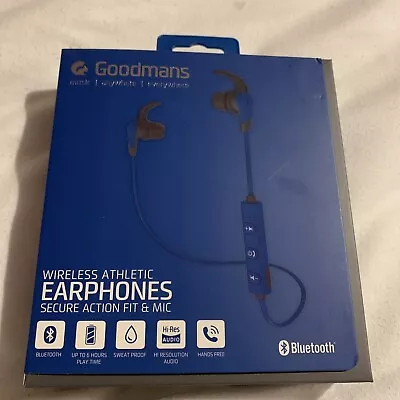 Kaufen Goodmans Bluetooth Wireless Sport Kopfhörer-Blau • 15.64€