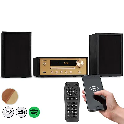 Kaufen Stereoanlage UKW Radiotuner Bluetooth MP3 USB CD Player Lautsprecher Schwarz • 84.99€