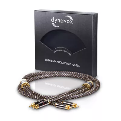 Kaufen Dynavox Black Line  High-End Stereo-Cinchkabel (RCA) - 1 M (100 Cm) • 68€