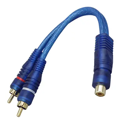 Kaufen Y Kabel Adapter Weiche Verteiler Subwooferkabel Cinch Chinch RCA Kabel 20cm Blau • 3.99€