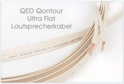 Kaufen QED Qontour Ultra Flat - High End Lautsprecherkabel 2 X 1,13 Mm², Meterware • 4.99€