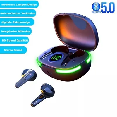 Kaufen Bluetooth Kopfhörer In Ear Kabellos Stereo Ohrhörer Schwarz Mit Ladebox TOP • 13.50€