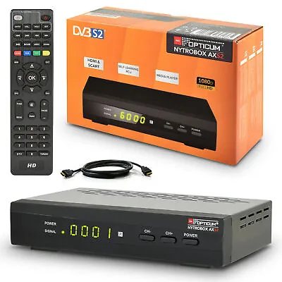 Kaufen FULL HDTV HD Digital SAT Receiver Opticum Nytrobox AXS2 Mit HDMI Kabel PVR Ready • 29.90€
