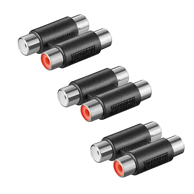 Kaufen 3x Stereo Audio Adapter Doppel Kupplung Verbinder 2x Cinch 2x RCA Chinch Buchse • 3.98€