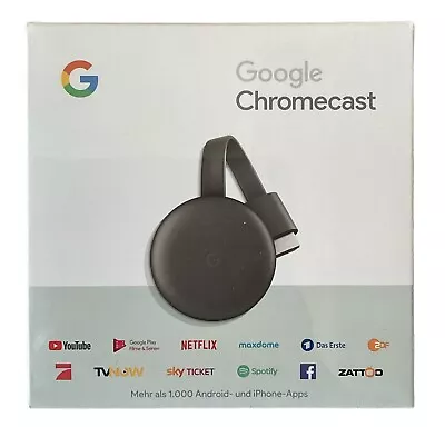 Kaufen Google Chromecast (3rd Generation) HDMI Streaming Stick - Schwarz (GA00439-DE) • 55€