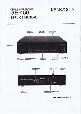 Kaufen Service Manual-Anleitung Für Kenwood GE-450  • 10€