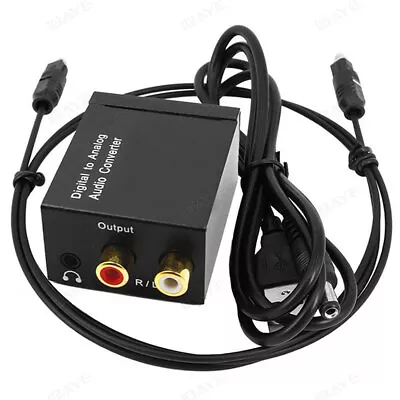 Kaufen Optical Coaxial Toslink Digital To Analog Audio Converter Adapter RCA Klinke L/R • 9.69€