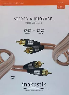 Kaufen Inakustik Star Audio-Cinchkabel RCA Vergoldet Mit 3,0 M, UVP 33,99 € • 23.99€