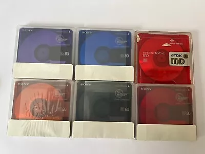 Kaufen 5x MiniDiscs (MD) Von Sony Original Verpackt -neu- 80Min, 1x TDK 74 Min • 4.50€
