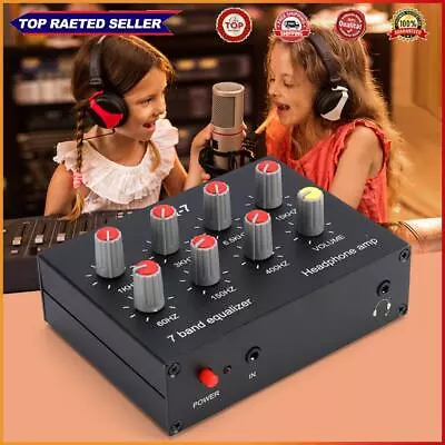Kaufen 7 Band Stereo Audio Equalizer Aluminum Alloy Dual Channel Ear Amplifier DC5V-12V • 31.29€
