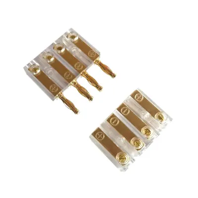 Kaufen 4 Fach Kabel Steckverbinder 4mm² Bananen Stecker Verbinder Soundboard Vergoldet • 8.48€