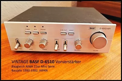 Kaufen BASF P-6510 HIFI Vorverstärker VINTAGE JAPAN 1980 Baugleich AIWA 22er Mini Serie • 2.50€