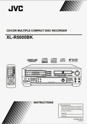 Kaufen JVC XL-R5000BK CD Player Recorder Bedienungsanleitung - BENUTZERHANDBUCH  • 8.22€