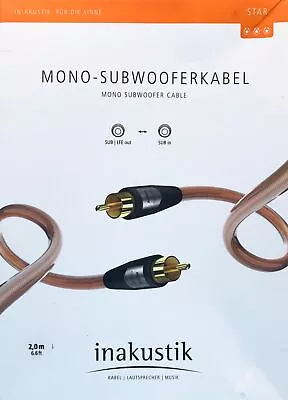 Kaufen Inakustik Star Mono-Subwooferkabel 2,0m, UVP 14,39 € • 9.99€