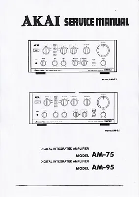 Kaufen Service Manual-Anleitung Für Akai AM-75, AM-95  • 13€