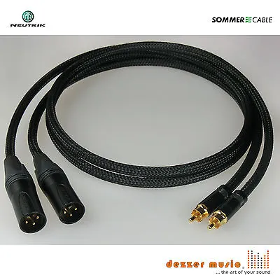 Kaufen 2x 0,5m Adapterkabel ALBEDO SCHWARZ XLR Cinch Male Sommer Cable / High End • 58.90€