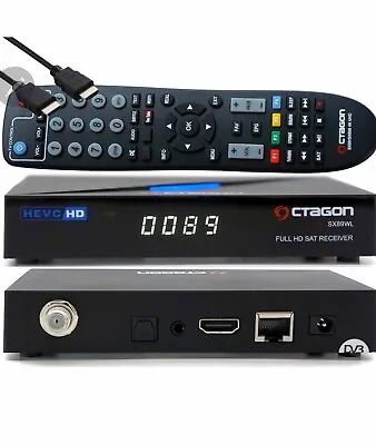 Kaufen IPTV SAT Receiver OCTAGON SX89 Full-HD DVB-S2 IP HEVC H.265 Multistream LAN TV • 40€