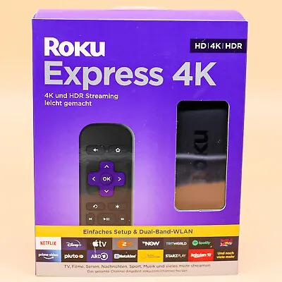 Kaufen Roku Express 4K Streaming Media Player Schwarz | Mit Netflix & Prime App NEU • 33.30€