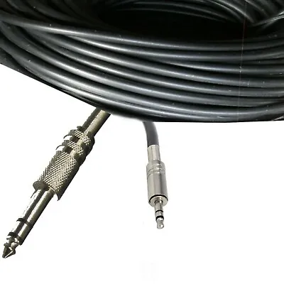 Kaufen 10m 3,5mm Auf 6,3 Mm Anschluß Kabel Klinke Klinken Metall STECKER Premium Stereo • 12.95€