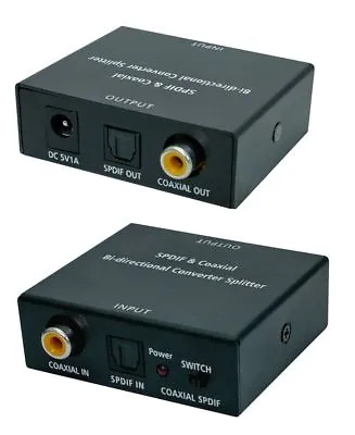 Kaufen Optisch Koaxial Audio Konverter Bi-Direktional + 2xKabel Koaxial Toslink 0.7m • 24.90€