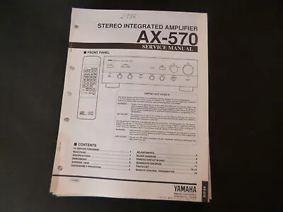 Kaufen Original Service Manual Schaltplan Yamaha AX-570 • 12.50€