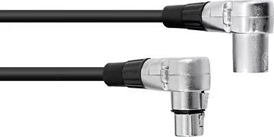 Kaufen Omnitronic XLR Kabel 3pol 3m 90° Sw Audiokabel XLR-Winkelverbindern Schwarz • 17.10€