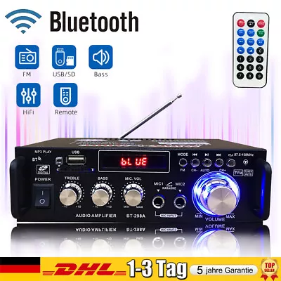 Kaufen 600W Verstärker Stereo Amplifier HIFI Digital Bluetooth FM USB Vollverstärker • 28.99€