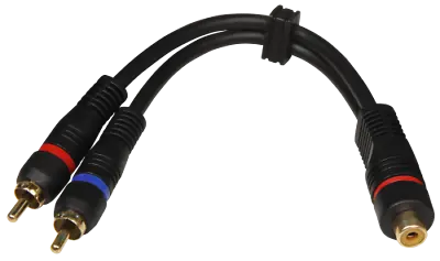Kaufen Y-Kabel Y Adapter Verteiler Weiche Subwooferkabel Cinch Chinch 20cm RCA Kabel • 4.48€