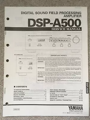 Kaufen Yamaha DSP-A500 , Service Manual, • 19€
