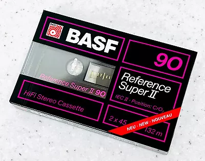 Kaufen BASF Reference Super II 90 Vintage MC Audio Cassette Tape! Very RaR! OVP/Sealed! • 175€