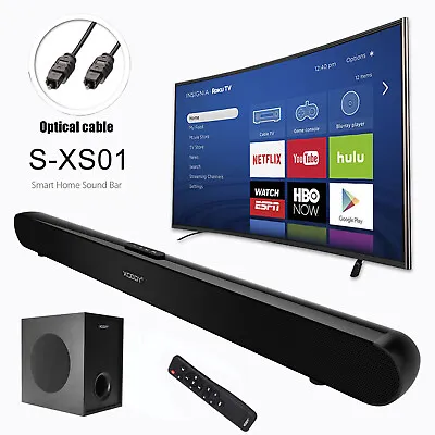 Kaufen 2022 Neu 60W TV Soundbar Heimkino Subwoofer Drahtlos Optisch Coaxial Bluetooth • 70.99€