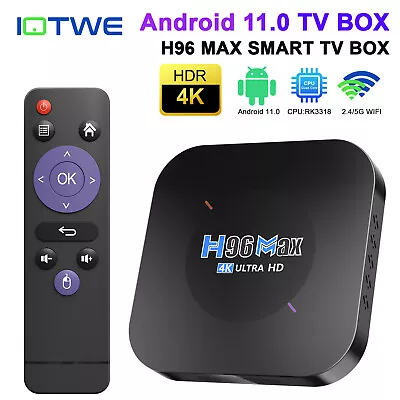 Kaufen H96 4K HDMI Android 11.0 TV BOX 4GB+128GB 5G Dual-WLAN Media Streaming Quad Core • 29.99€