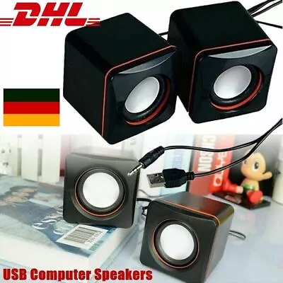 Kaufen Stereo Lautsprecher Speaker Computer Tablet Laptop USB Mini Kleine Lautsprecher • 19.37€