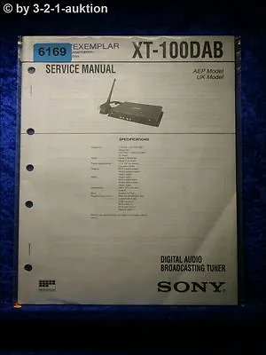 Kaufen Sony Service Manual XT 100DAB Broadcasting Tuner (#6169) • 16€