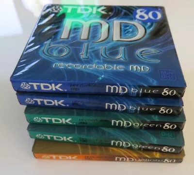 Kaufen 5 St./pcs TDK Color MD 80 MiniDisc MD80 Neu/ovp!!  • 5€