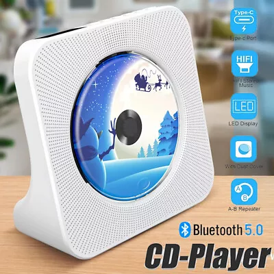 Kaufen Bluetooth CD Player Lautsprecher Stereo Tragbarer Musik Spieler HiFi FM Radio • 49.99€