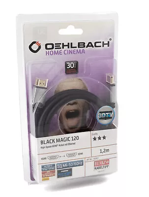 Kaufen Oehlbach Black Magic 120 High Speed HDMI-Kabel 1,2m FULL ULTRA HD 3D 4K PS4 146 • 20.95€