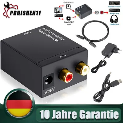 Kaufen Koaxial Toslink Digital Zu Analog Audio Wandler Konverter RCA Adapter USB Kabel • 12.75€