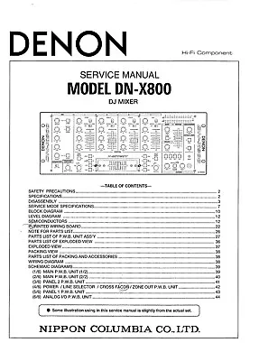 Kaufen Service Manual-Anleitung Für Denon DN-X800  • 14€