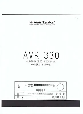 Kaufen Harman Kardon Bedienungsanleitung User Manual Für AVR 330 Englisch  Copy • 13€