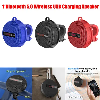 Kaufen Wasserdichter Fahrrad-USB-Lade-Bluetooth 5.0-Lautsprecher Subwoofer + Haken Set • 31.61€