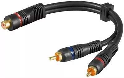 Kaufen Y-Kabel Y Adapter Verteiler Weiche Subwooferkabel Cinch Chinch RCA Kabel 20cm • 4.87€
